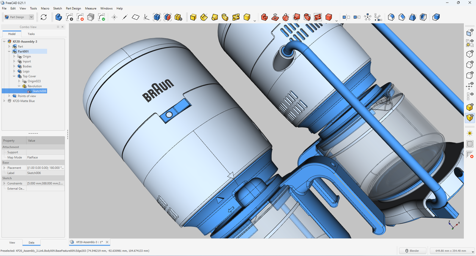 FreeCAD Nut screenshot